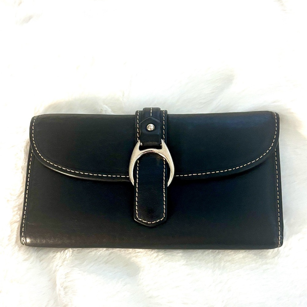 Dooney & Bourke Black Wallet with Silver Accent
